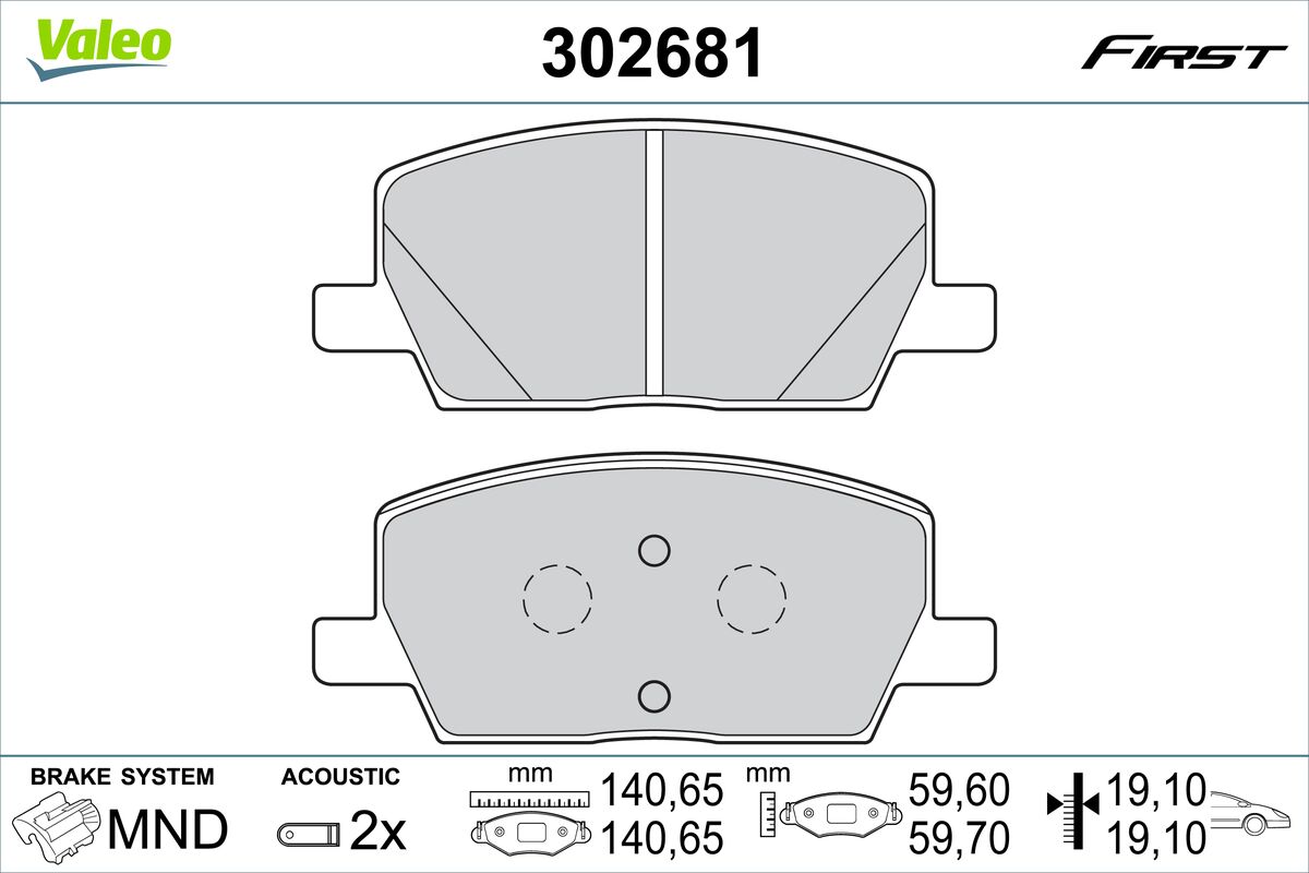 VALEO Fékbetét, mind 302681_VALEO